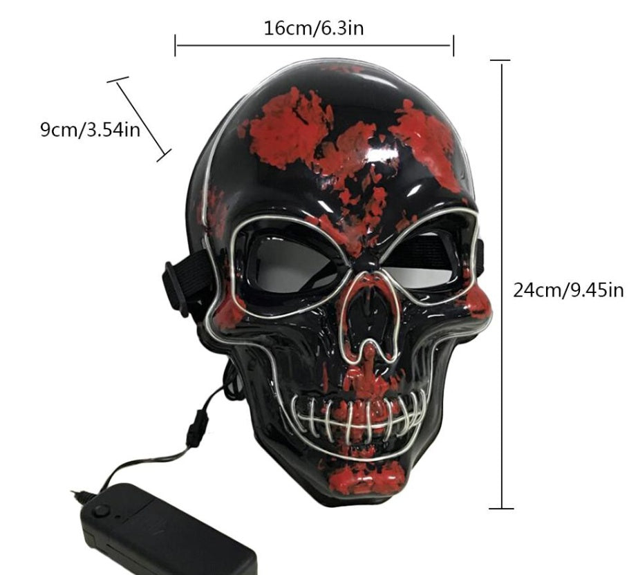 LED Skull Mask – Scary Halloween & Cosplay Glow