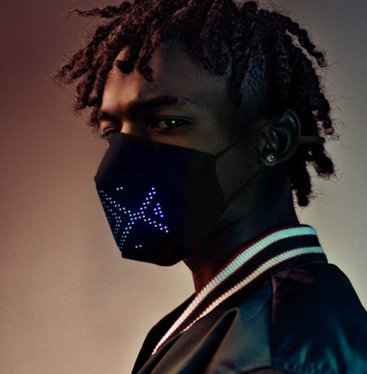 Bluetooth LED Luminous Mask – Customizable via App | Party & Festival Ready