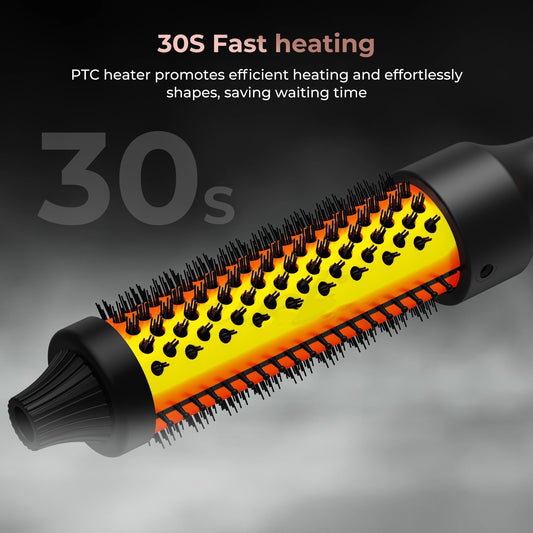 J.founder 3-in-1 Hair Styler Brush – Straighten, Curl & Volumize