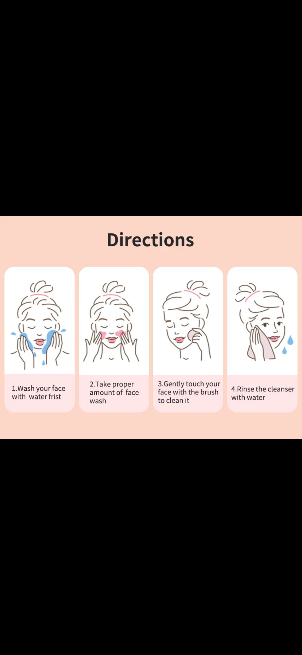J.founder Sonic Face Cleansing Brush – Mini Silicone, Waterproof & Rechargeable