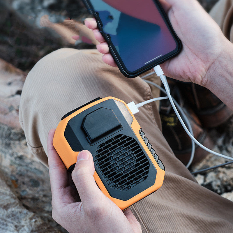 Rechargeable Clip-On Waist & Neck Mini Fan – Portable USB Cooling for Outdoor Sports