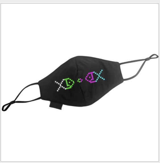 Bluetooth LED Luminous Mask – Customizable via App | Party & Festival Ready