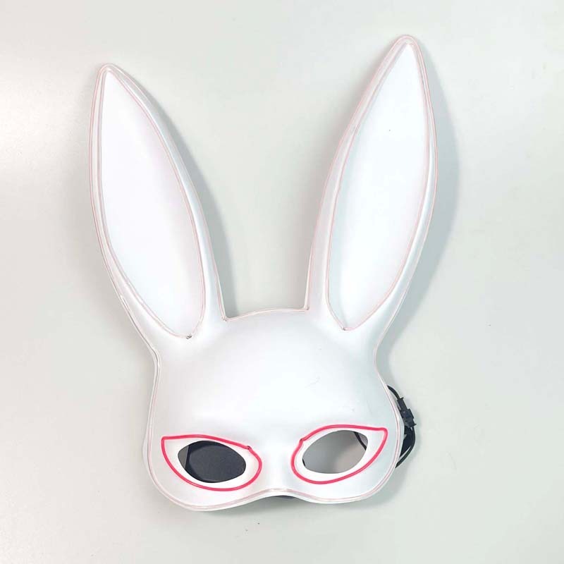 LED Rabbit Mask – Half Face Glowing Cosplay & Halloween