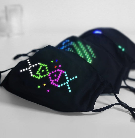 Bluetooth LED Luminous Mask – Customizable via App | Party & Festival Ready