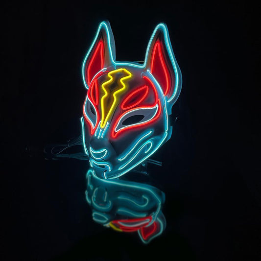 Fortress Night Same PVC Cold Light Led Luminous Full Face Mask Masquerade Halloween Props Luminous Mask