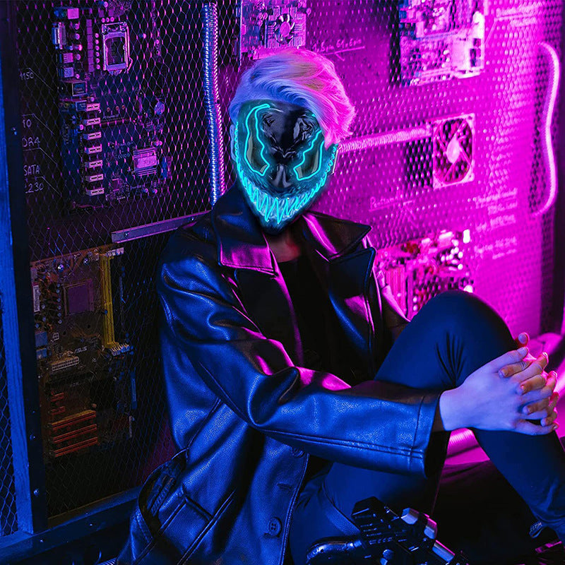 Halloween Horror Venom LED Luminous Mask Prom Party Scary Dress Up Mask Cosplay Play Props