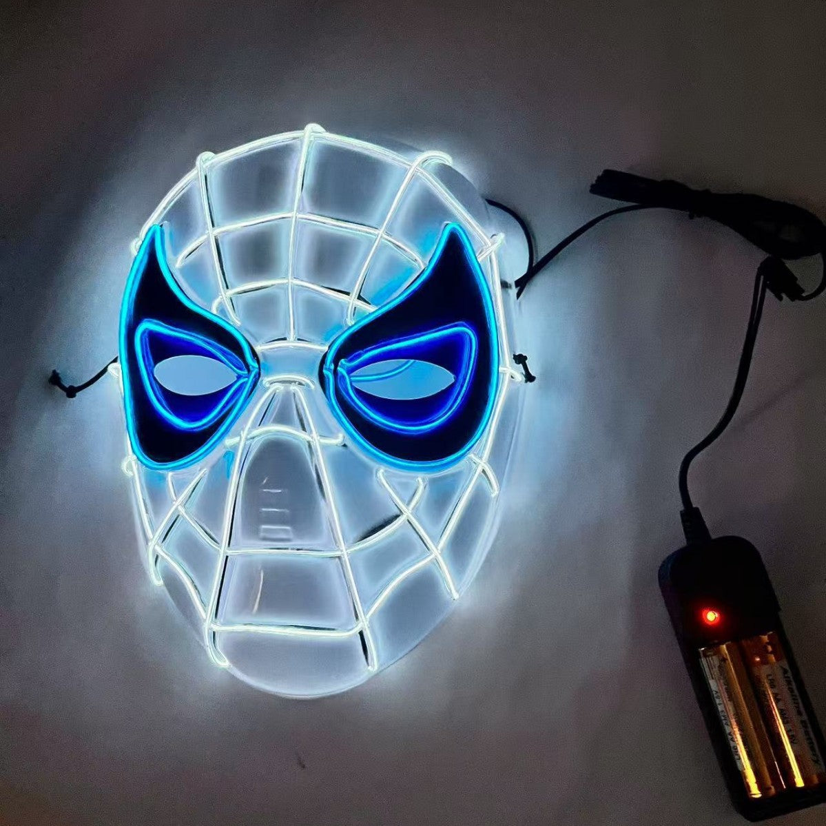 Children&#039;s Halloween Led Luminous Mask Flash Spider El Avengers Cos Alliance Hero Fun Luminous