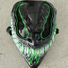 Halloween Horror Venom LED Luminous Mask Prom Party Scary Dress Up Mask Cosplay Play Props