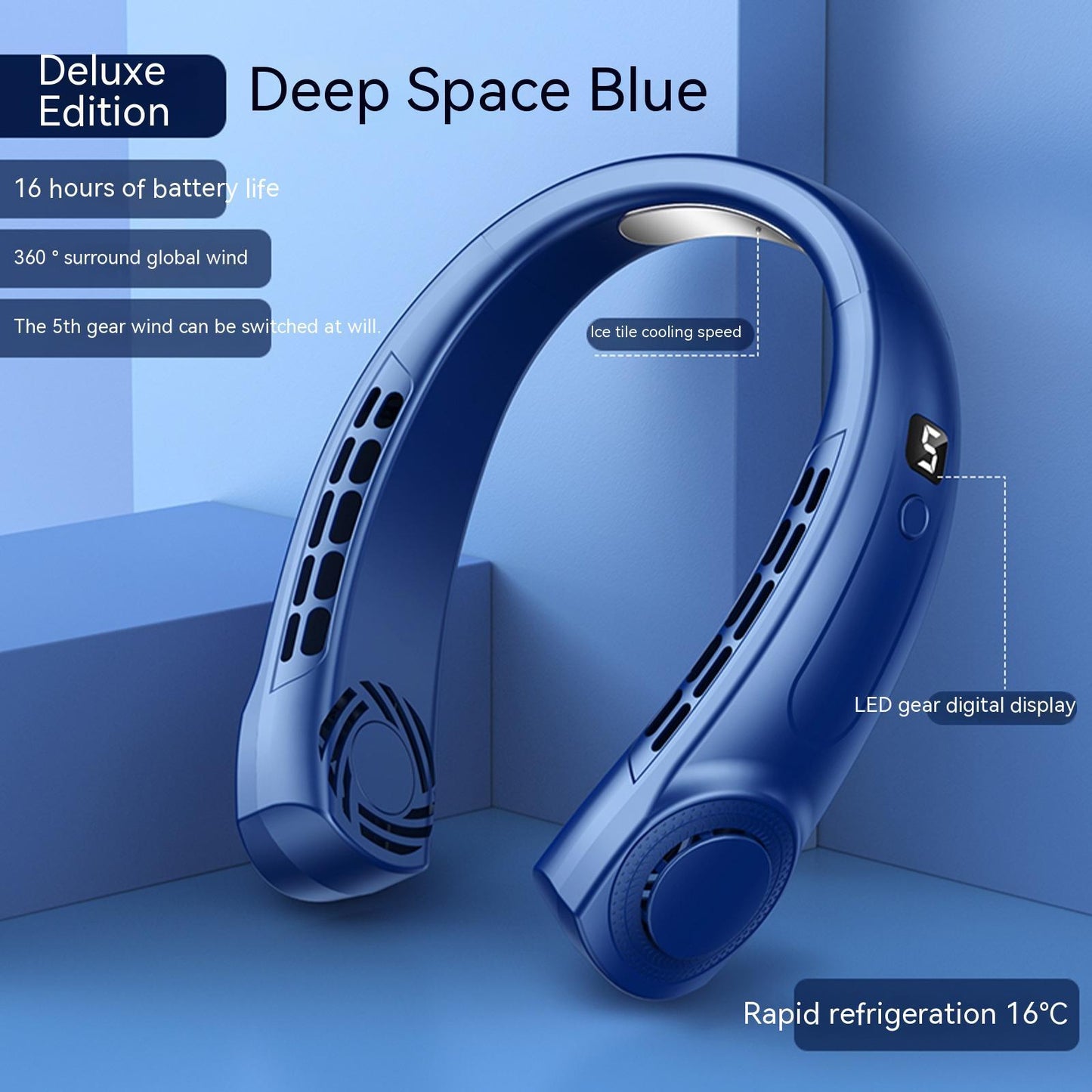 J.founder Neck Fan – USB Rechargeable & Bladeless