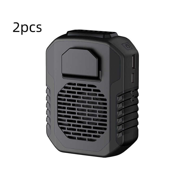 Rechargeable Clip-On Waist & Neck Mini Fan – Portable USB Cooling for Outdoor Sports