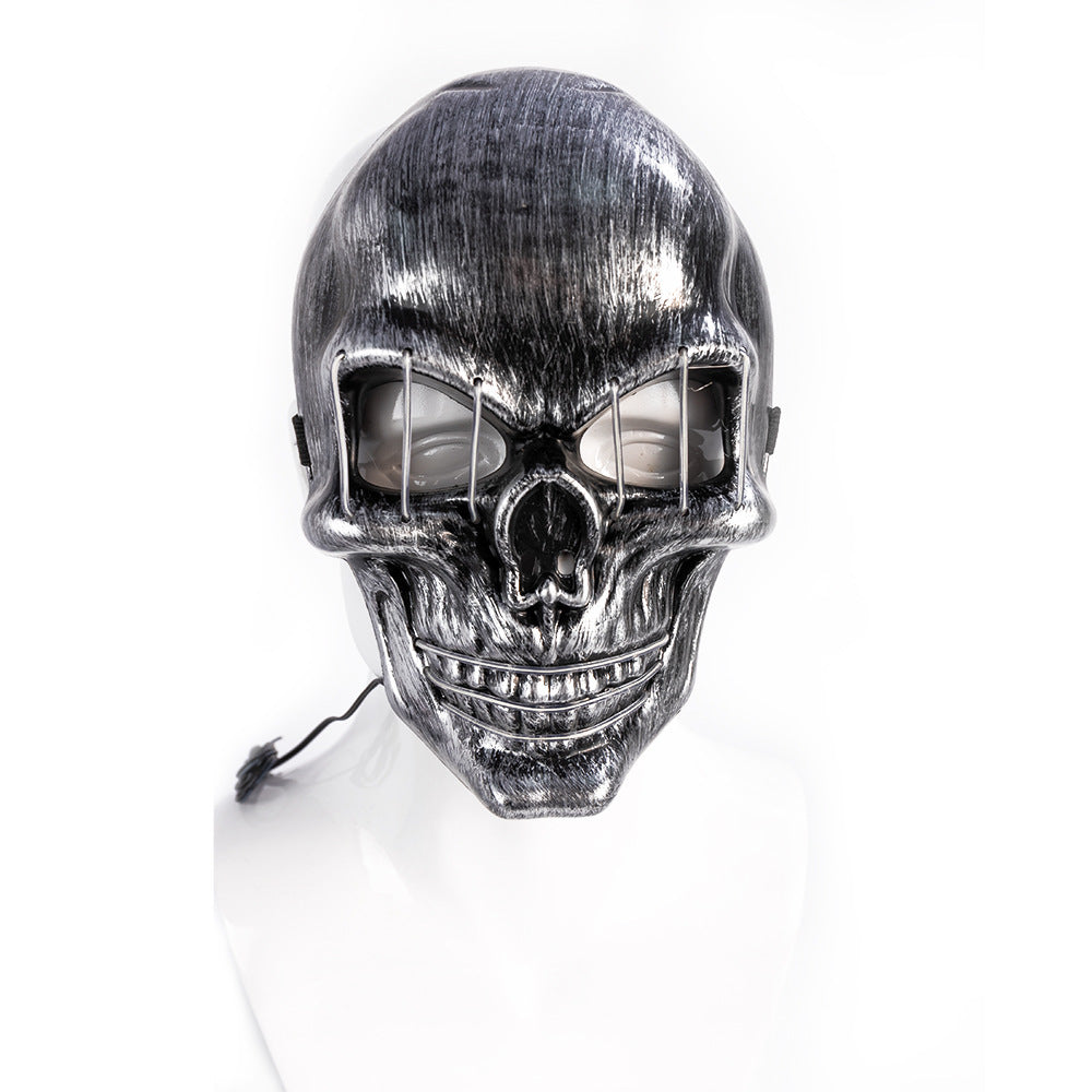 LED Skull & Crossbones Mask – Halloween Horror & Party Glow
