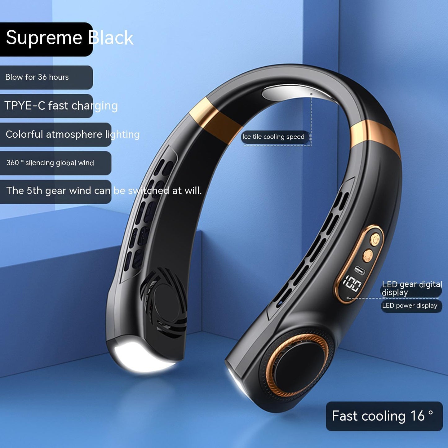 J.founder Neck Fan – USB Rechargeable & Bladeless