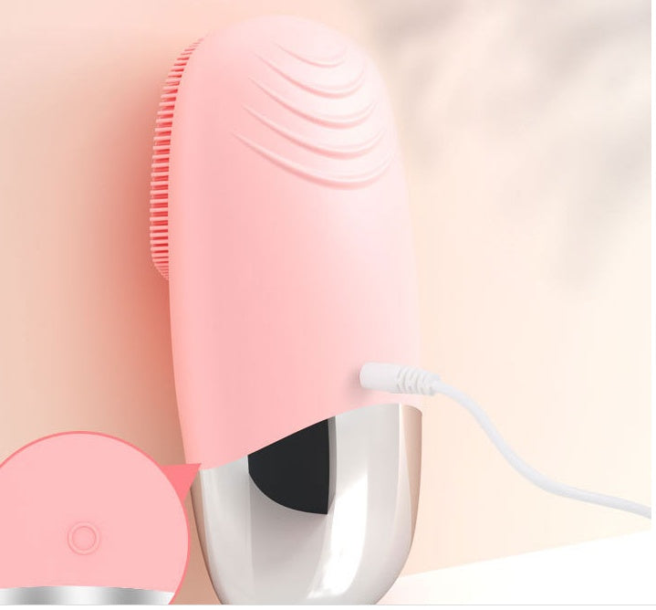J.founder Sonic Face Cleansing Brush – Mini Silicone, Waterproof & Rechargeable