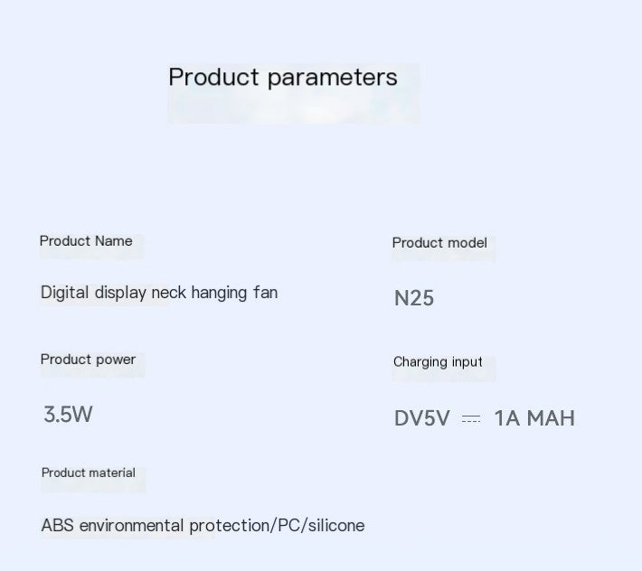 Portable Neck Fan 10000mAh Rechargeable Fan Mini 3-Speeds Large Wind Outdoor Silent Electric Ventilador for Home Camping Outdoor